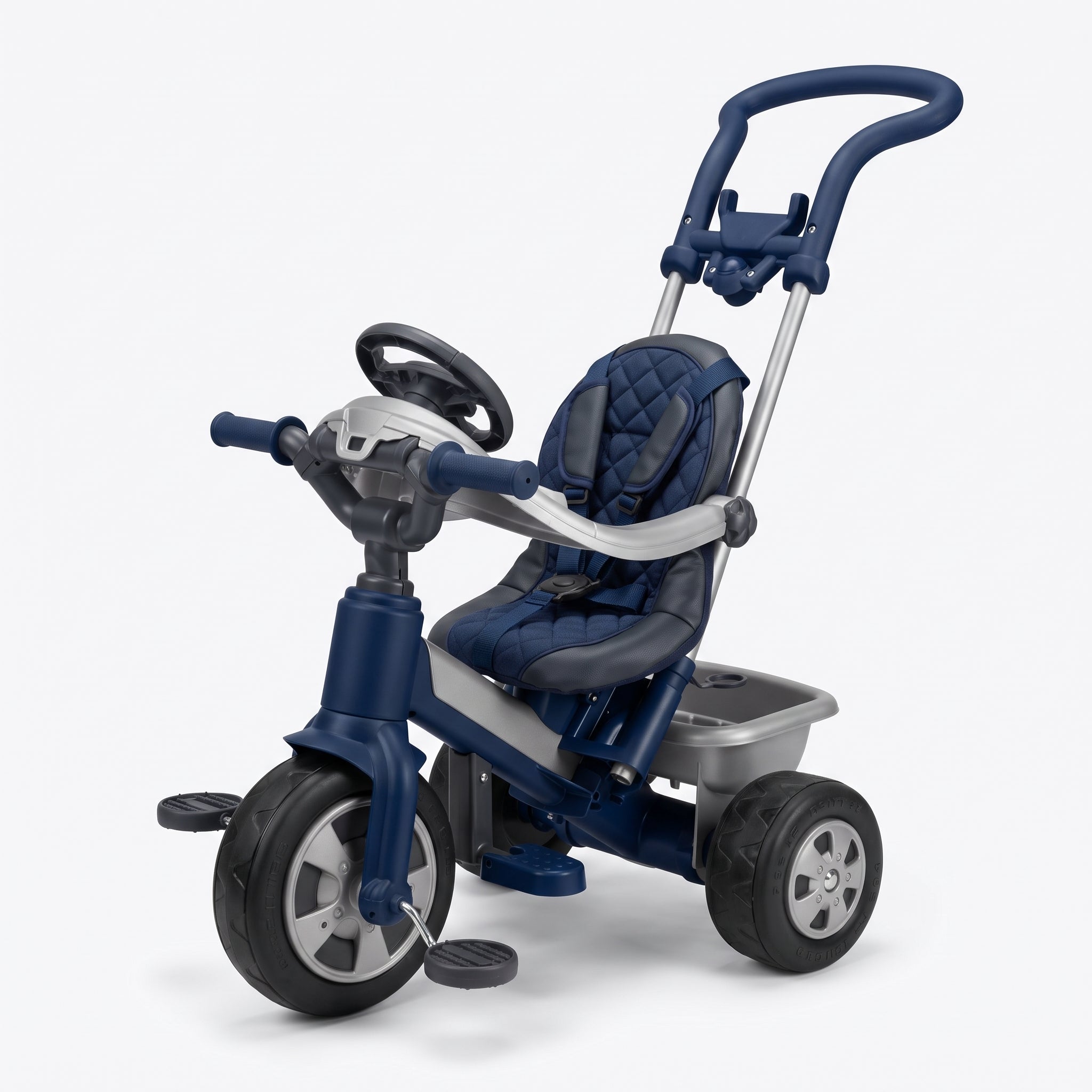 Kids’ 3-Wheel Tricycle with Parent Push Handle