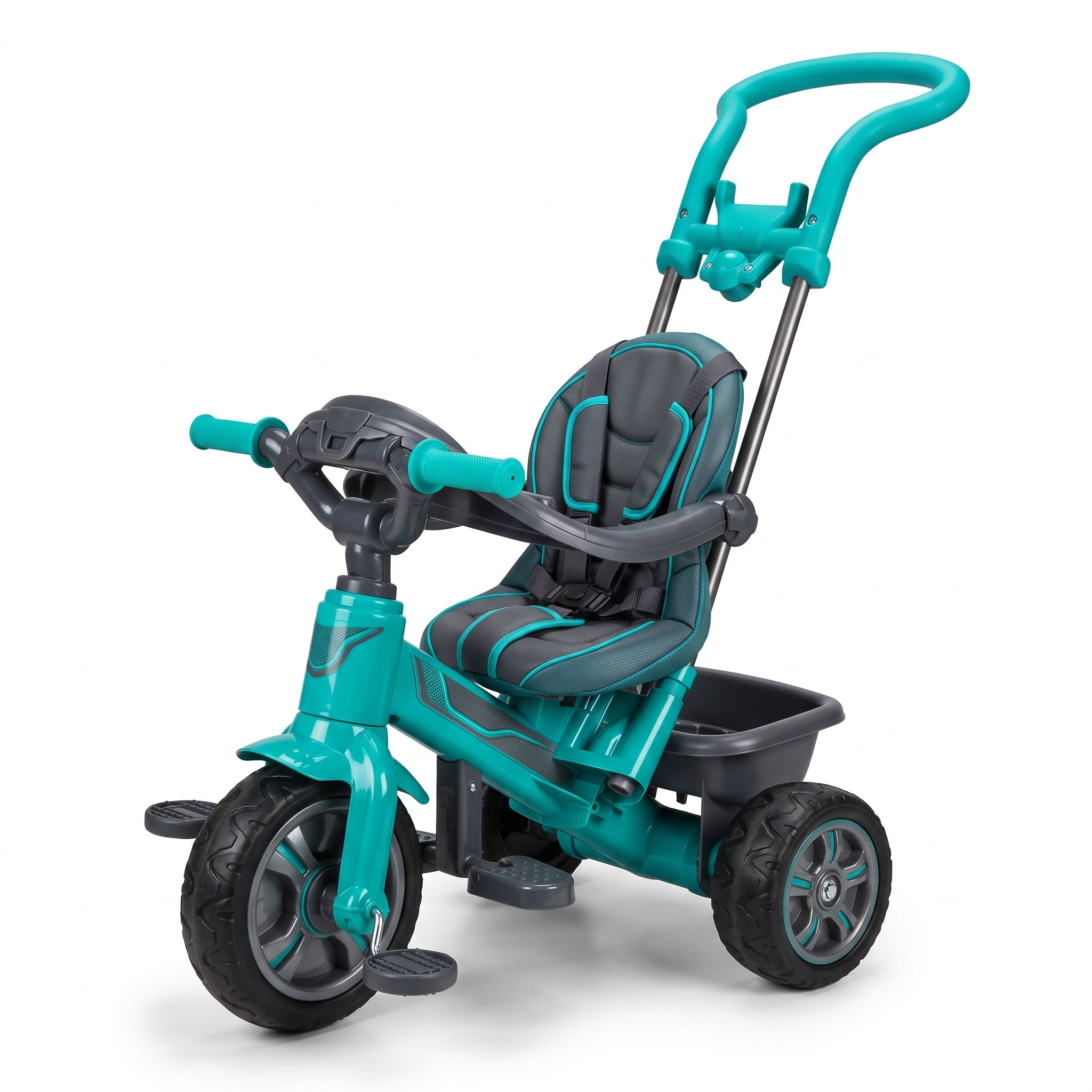 Kids’ 3-Wheel Tricycle with Parent Push Handle