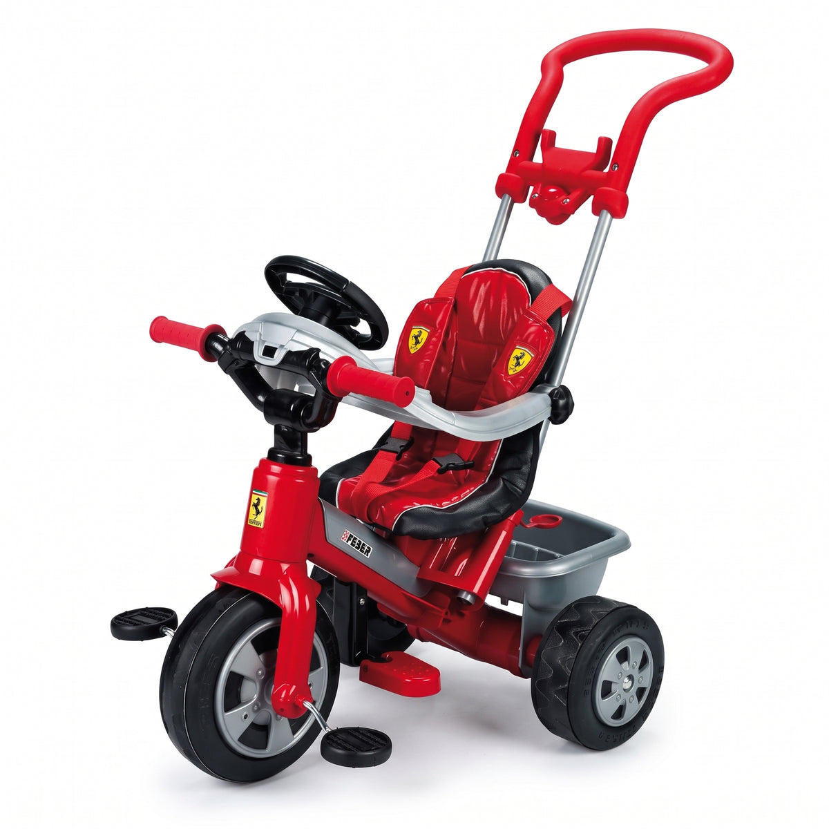 Kids’ 3-Wheel Tricycle with Parent Push Handle
