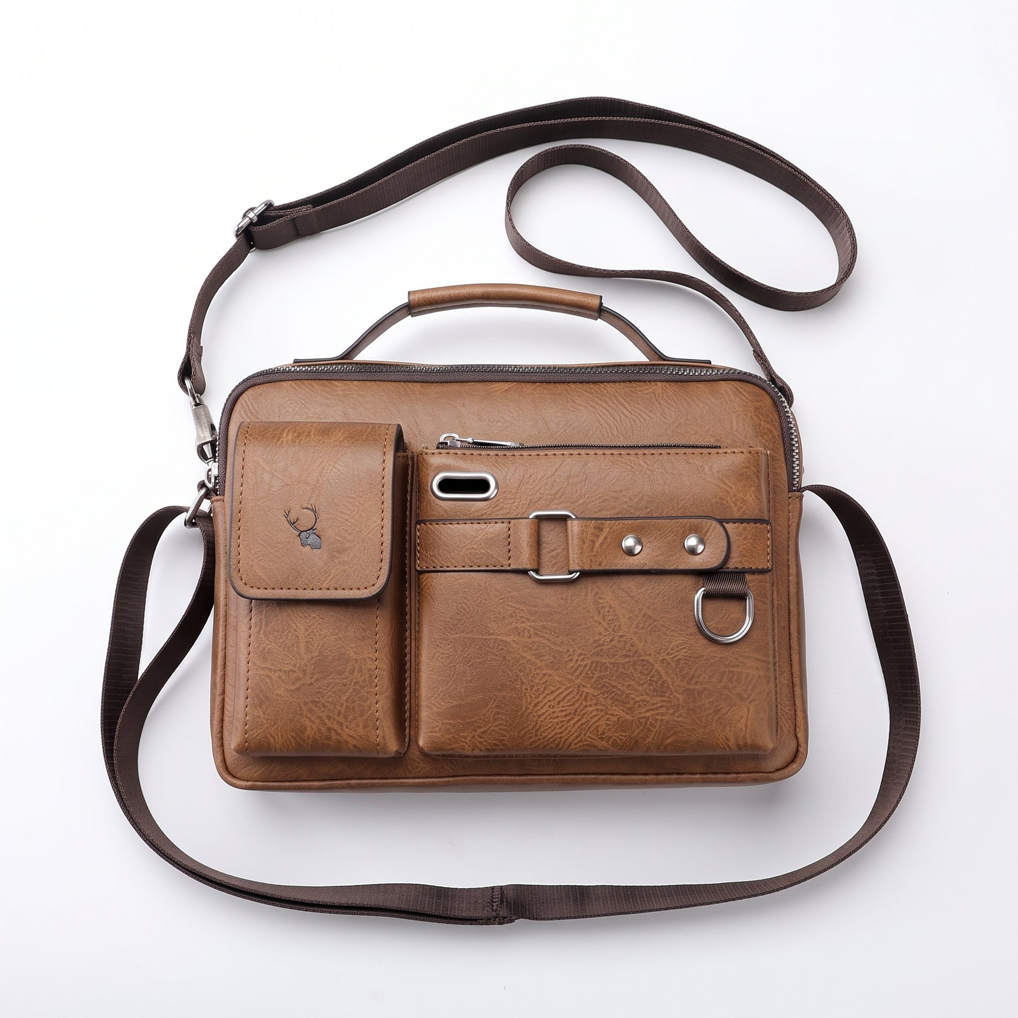 Men's Vintage Leather Crossbody Bag