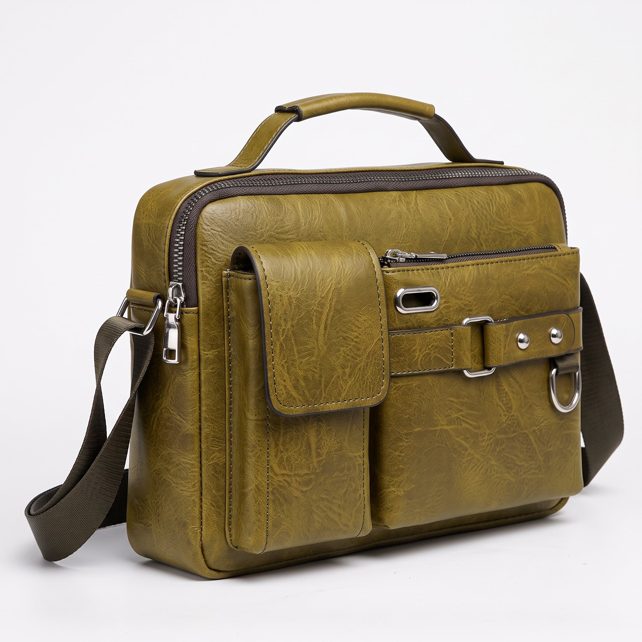 Men's Vintage Leather Crossbody Bag