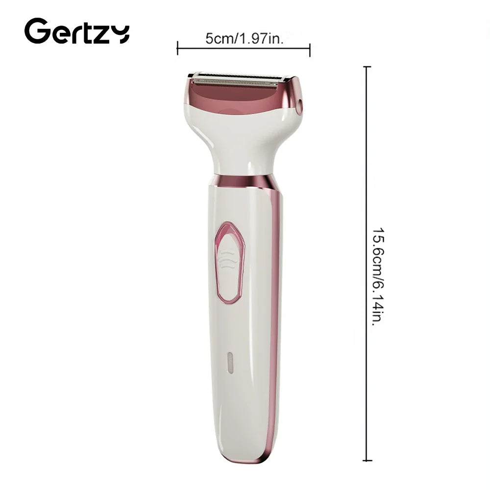 4-in-1 Rechargeable Electric Razor for Women - Face, Nose, Legs, Underarm, Bikini Trimmer