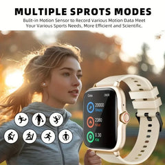 New smartwatch for men and women,  rotating button, Bluetooth response, fitness and sports watch