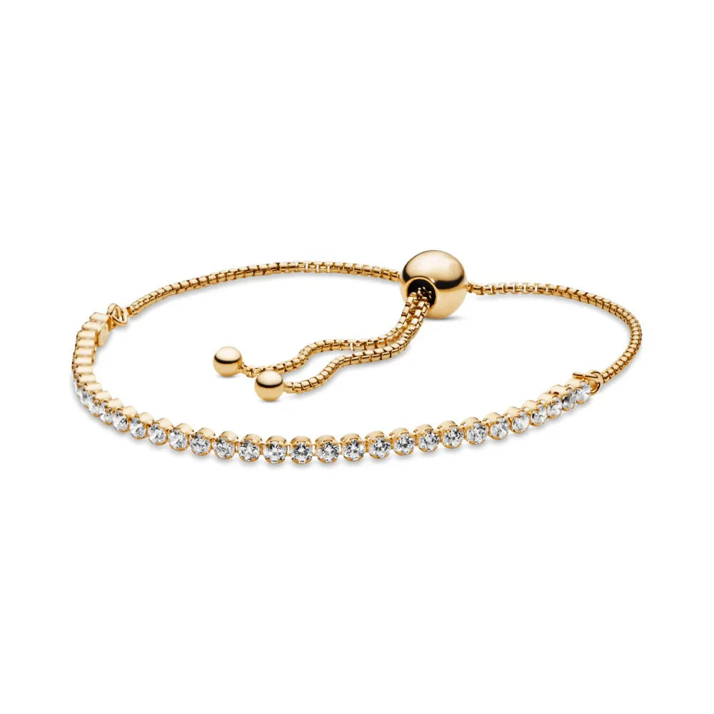 Sterling silver tennis bracelet suitable for original beautifully designed bead DIY fashion jewelry gifts