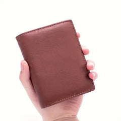 Men's Genuine Leather Wallets Coin Purse Vintage Vertical Short