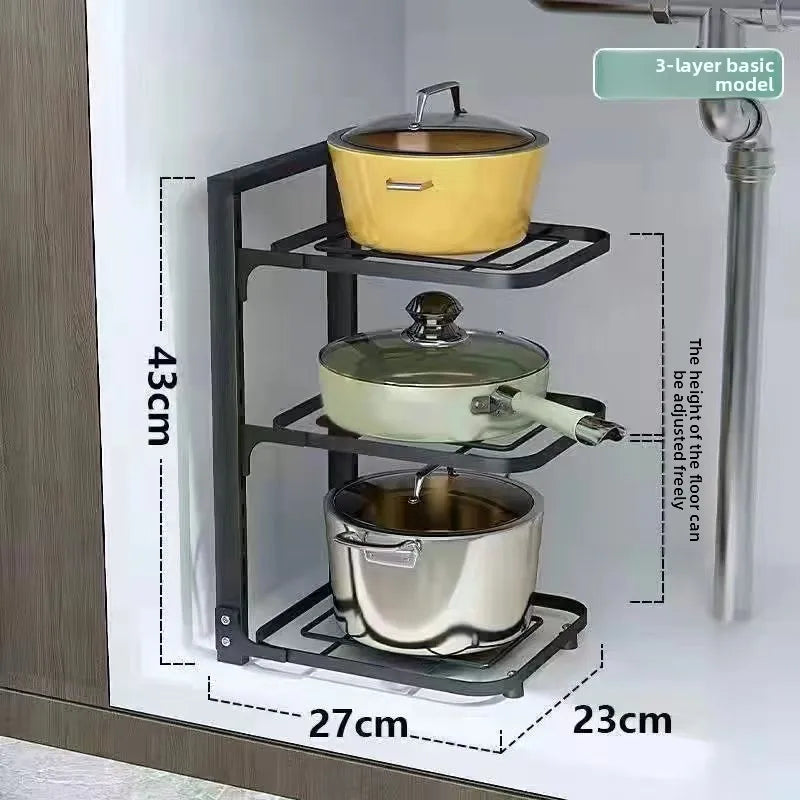 The Kitchen Is Equipped with Stainless Steel Shelves, Storage Racks, Sinks, and Multi-layered