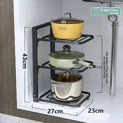 The Kitchen Is Equipped with Stainless Steel Shelves, Storage Racks, Sinks, and Multi-layered