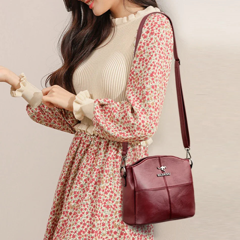 Luxury Designer Female Leather Purse and Handbag