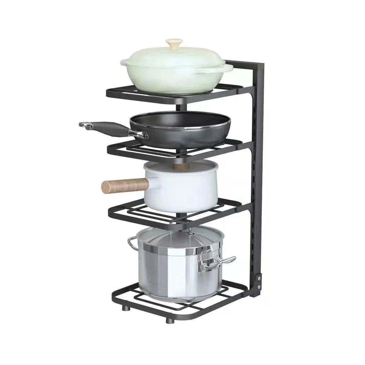 The Kitchen Is Equipped with Stainless Steel Shelves, Storage Racks, Sinks, and Multi-layered