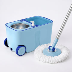 Spin Mop & Wheeled Bucket Set – Easy Hands-Free Cleaning