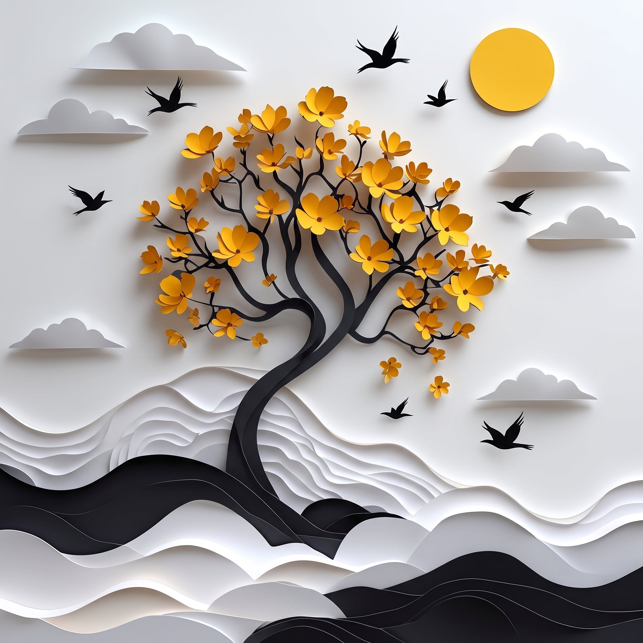 3D Blossom Tree Wall Art