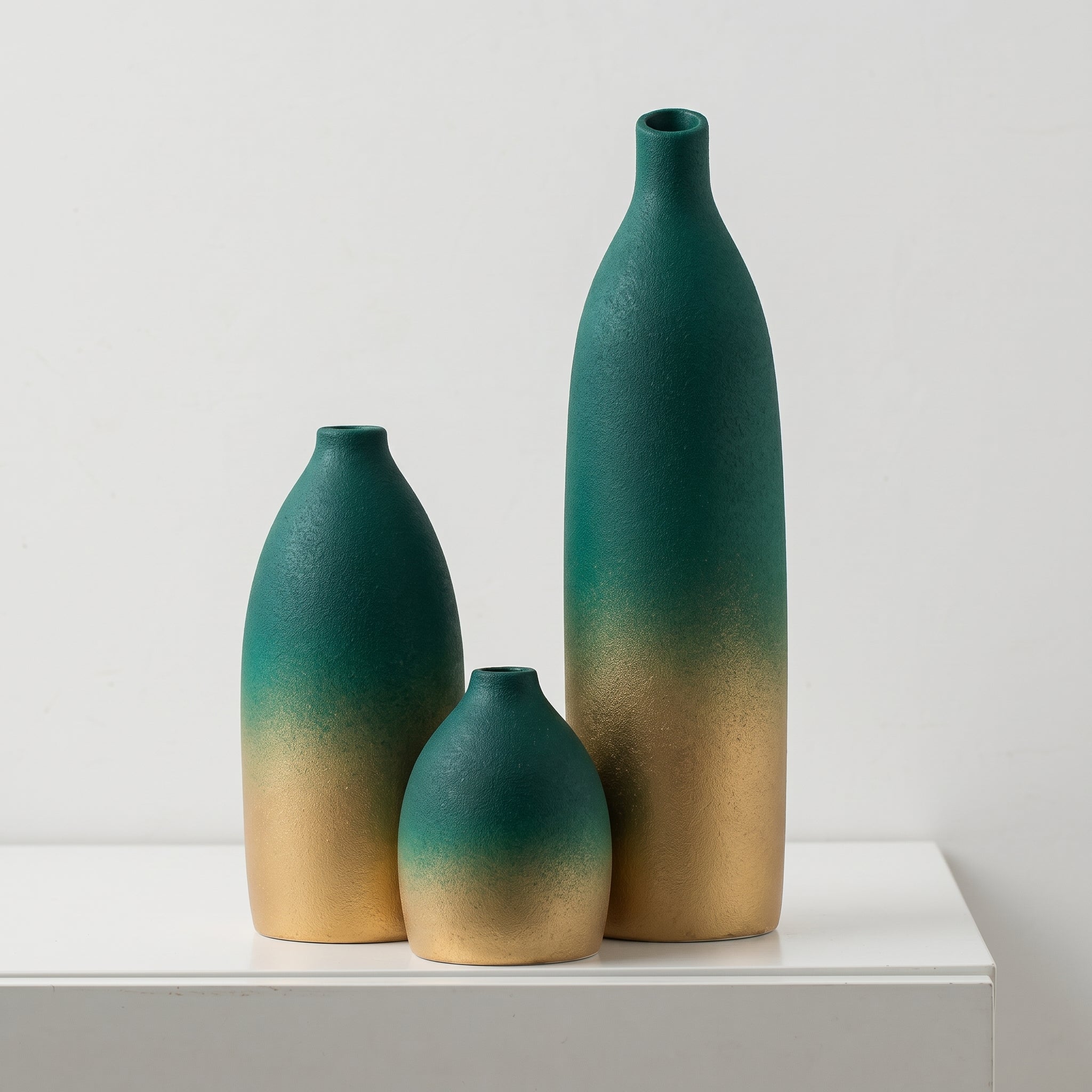 Blue & White Ceramic Decorative Vase Set