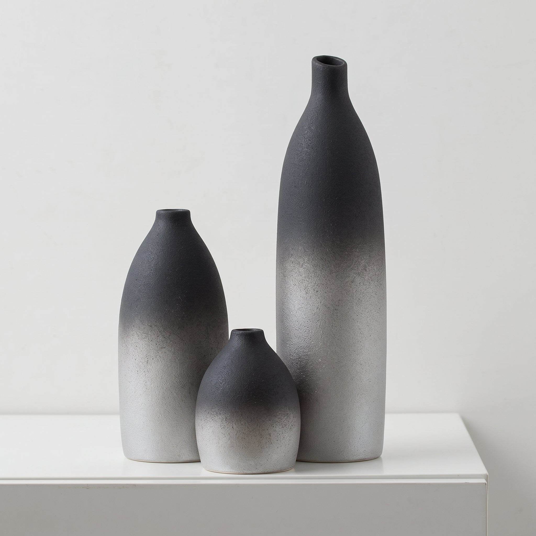 Blue & White Ceramic Decorative Vase Set