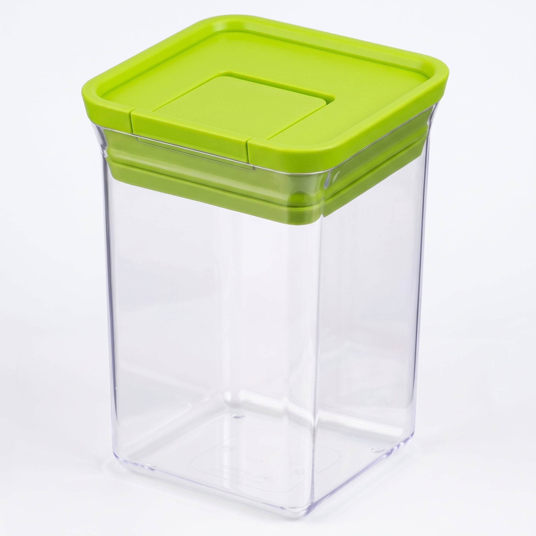 Airtight Square Food Storage Container – Clear Push-Button Lid