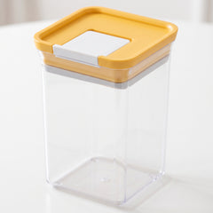 Airtight Square Food Storage Container – Clear Push-Button Lid
