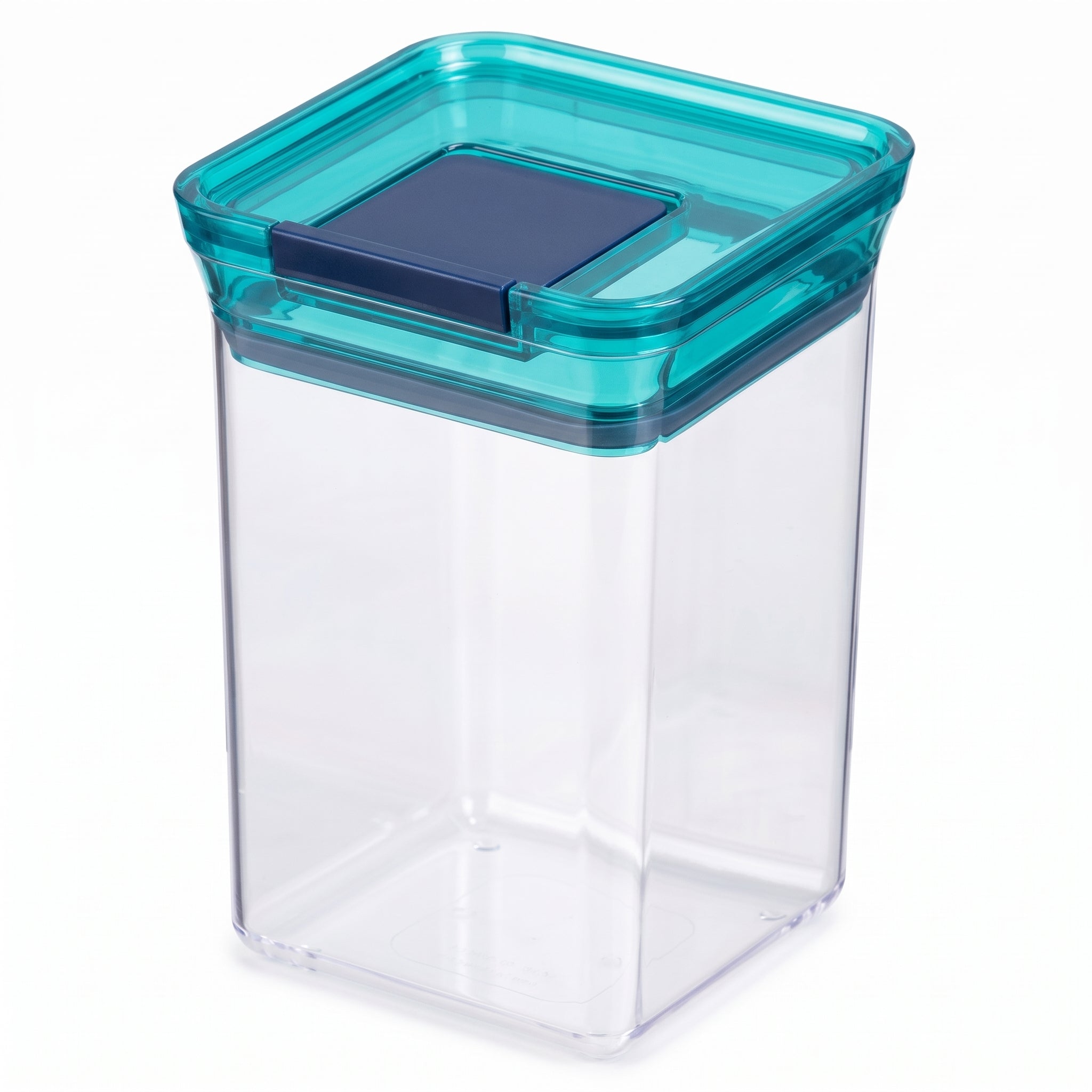 Airtight Square Food Storage Container – Clear Push-Button Lid