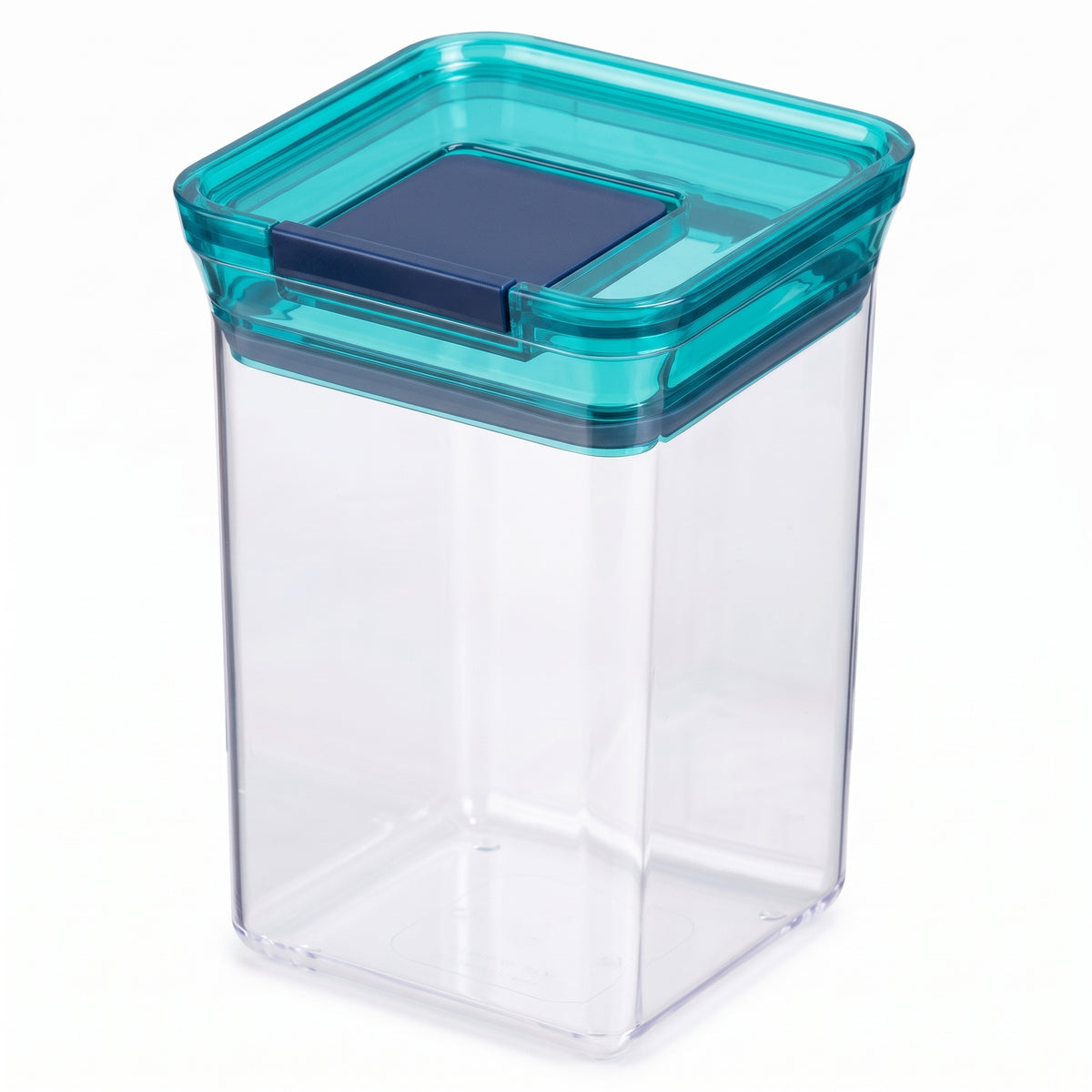 Airtight Square Food Storage Container – Clear Push-Button Lid