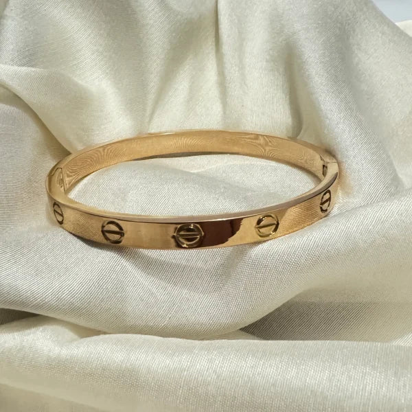 Gold Love Bangle Bracelet Kara