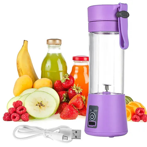Portable Mini Electric 6 Blade Juicer Blender USB Charging